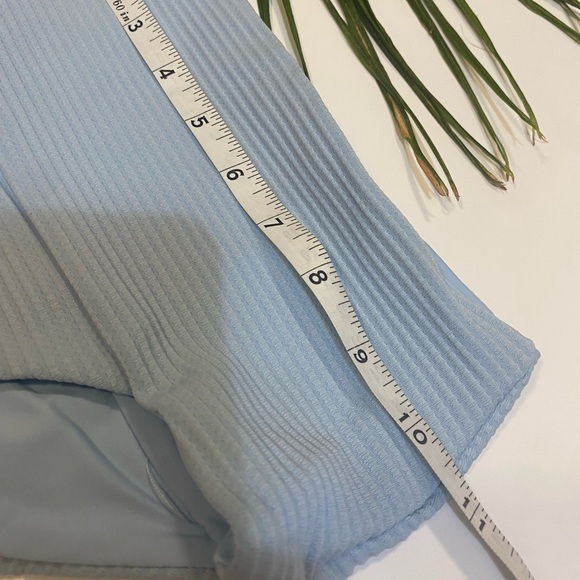 L*Space Desi Classic Bikini Bottom Ribbed High Waist, Sky Blue, X-Small NWT - Picture 11 of 13